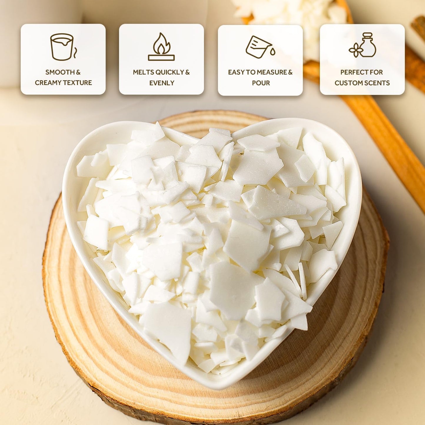 NORVENCE Soy Wax for Candle Making, Natural Soy Wax Flakes 5lb, Premium Candle Wax for DIY Candle Crafting