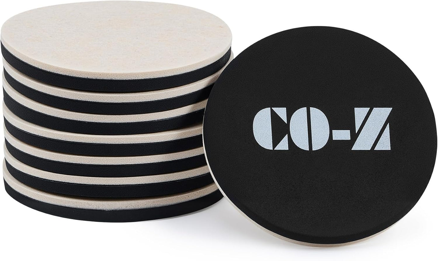CO-Z 8pcs Felt Furniture Sliders for Hardwood Floors, 4 3/4 in Reusable Furniture Pads, Heavy Furniture Movers Sliders for Hard Surfaces, Thick Moving Pads Floor Protectors for Vinyl Tile Floors