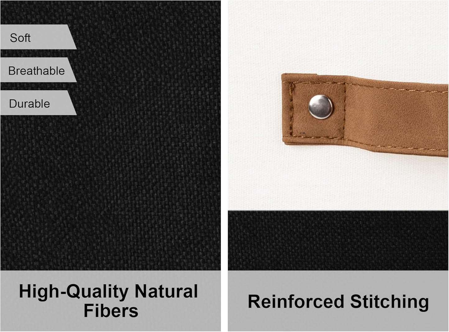 StorageWorks 13x13 Inches Storage Cube, Fabric Storage Bins with PU Handles, Collapsible Organizer Baskets for Closet, Black and White, 4-Pack