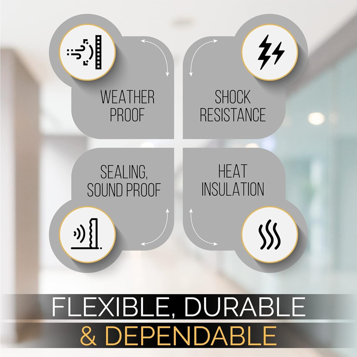 High Density Foam Weather Stripping Door Seal Strip Insulation Tape Roll for Insulating Door Frame, Window, Air Conditioner | Self Adhesive Sealing Weatherstrip (Black, 1/2 in x 1/4 in 30 Ft)