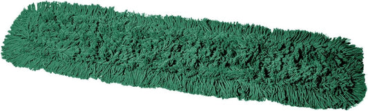 Commercial Dust Mop Replacement Head – 36 x 5 in. Cotton Nylon Reusable Mop Head – Industrial Dust Mop Refill for Floor Cleaning & Janitorial Supplies, Green