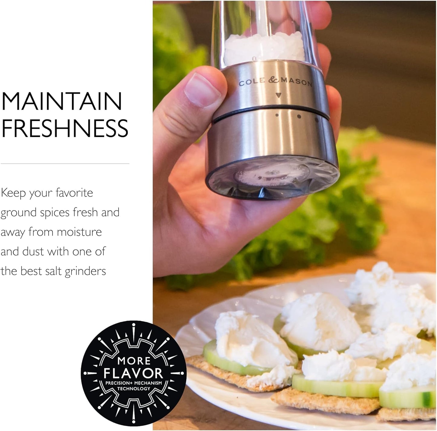 Cole & Mason Blyth Spice Rack Carousel, 16 Jar, Bamboo