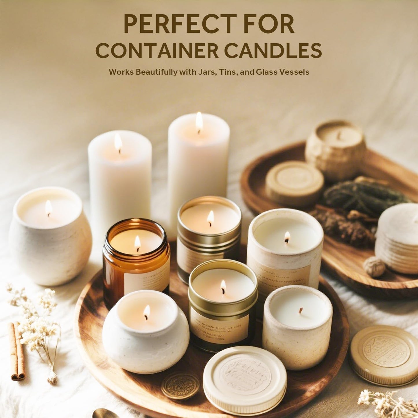 NORVENCE Soy Wax for Candle Making, Natural Soy Wax Flakes 10lb, Premium Candle Wax for DIY Candle Crafting