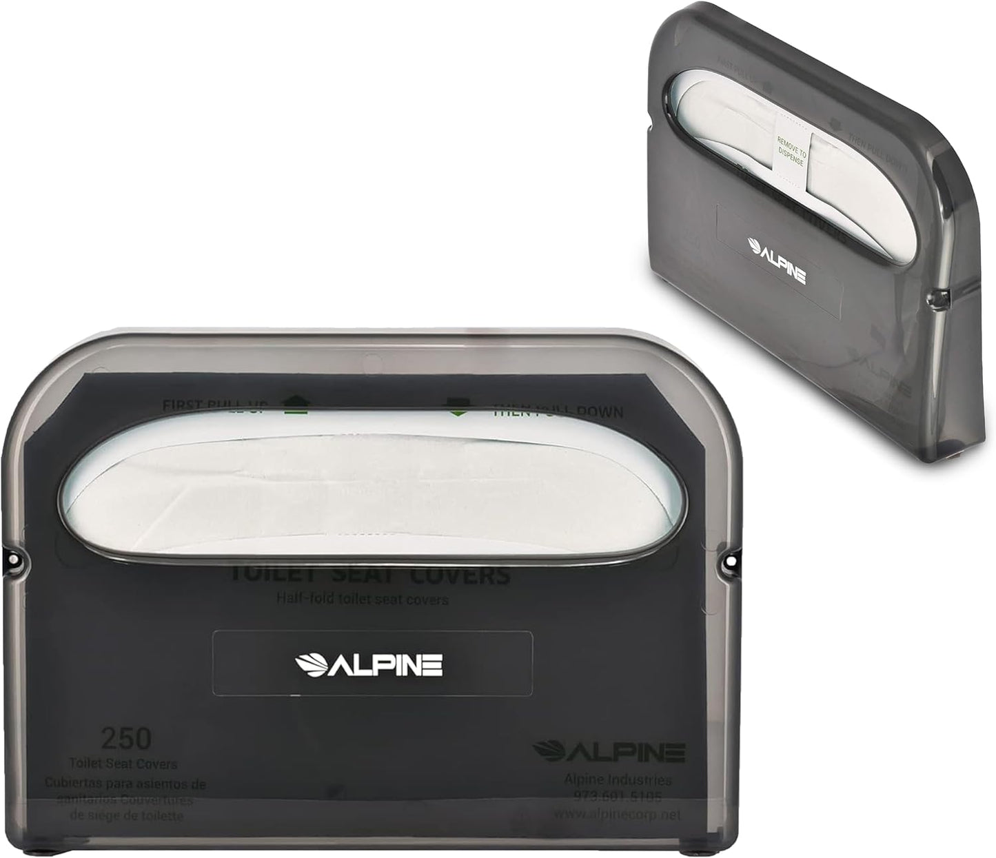 Alpine Toilet Seat Cover Dispenser - Wall Mount Disposable Toilet Seat Cover Holder For Commercial And Residential Use, Half Fold.