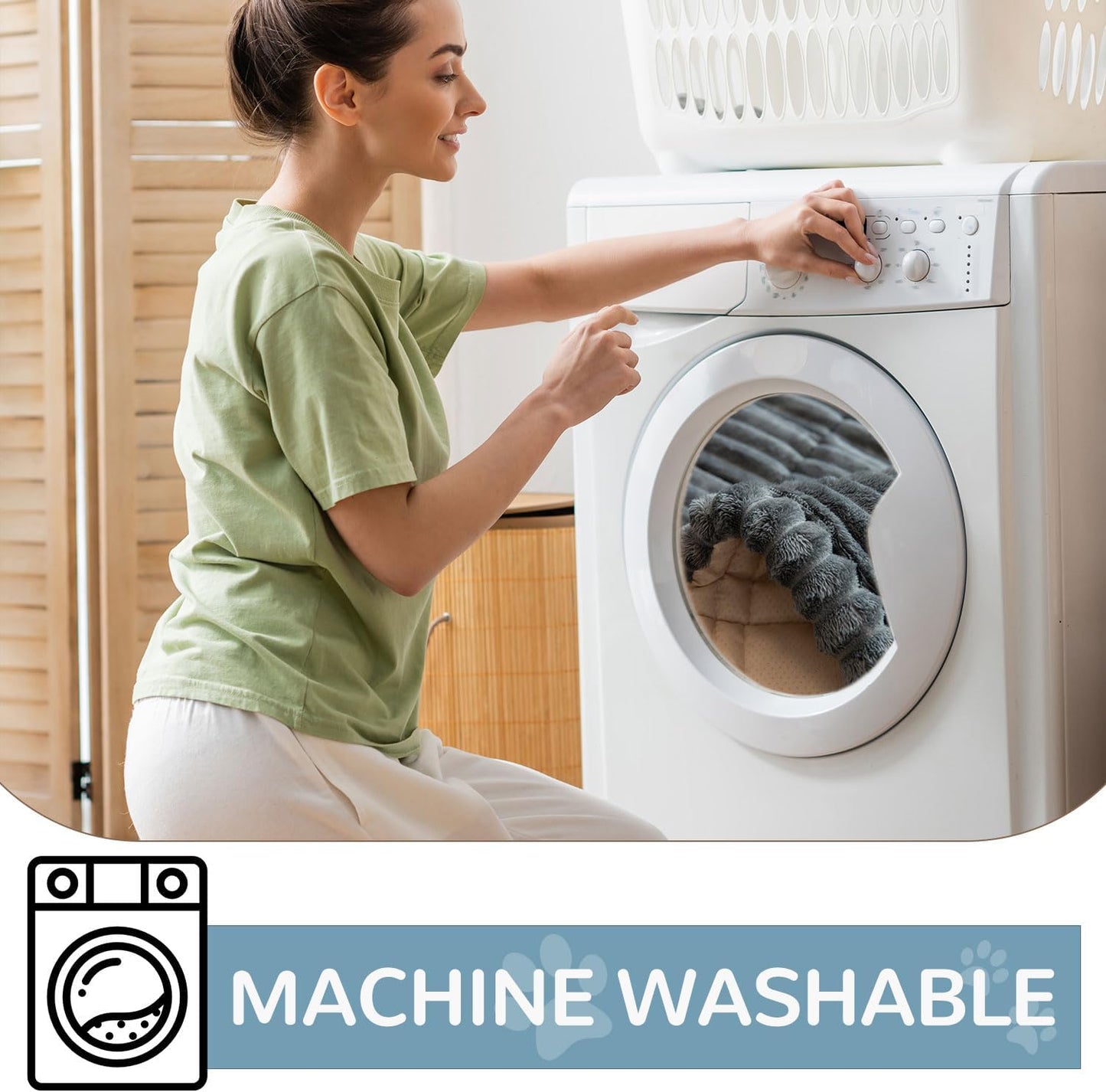 OTOB Couch Cover for Dogs Washable, Non Slip Plush Fuzzy Sofa Covers for 3 Cushion Couch Pet Friendly, Soft All Seasons Sofa Slipcover Cozy Furniture Protector (Dark Gray, 31.5" x 82.7")