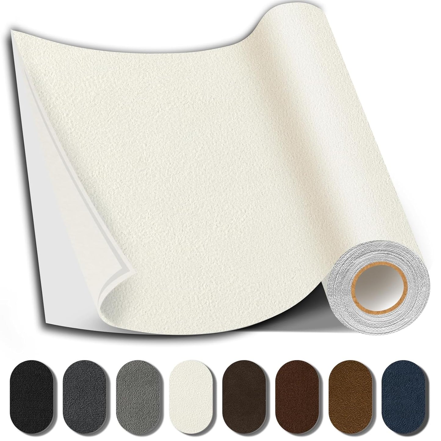 Suede Repair Patch, 35X79 Inch Fabric Large Repair Tape, Self-Adhesive Patches for Furniture, Sofa, Car Interior, Shoes, Hand Bag, Clothing (Beige, 35X79 Inch)