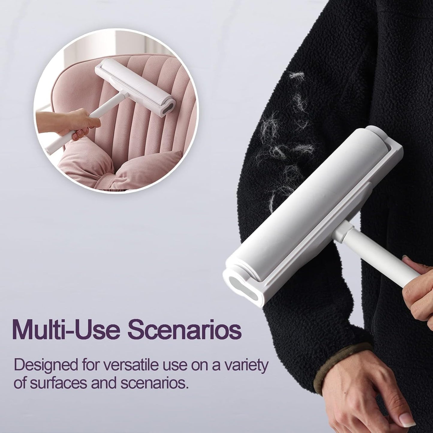 9.45 inch Large Surface Lint Roller Refills, Fits Most 9.45" Supersize Lint Rollers with 1.5" ID, Total 320 Easy Tear Sheets (Pack of 4)