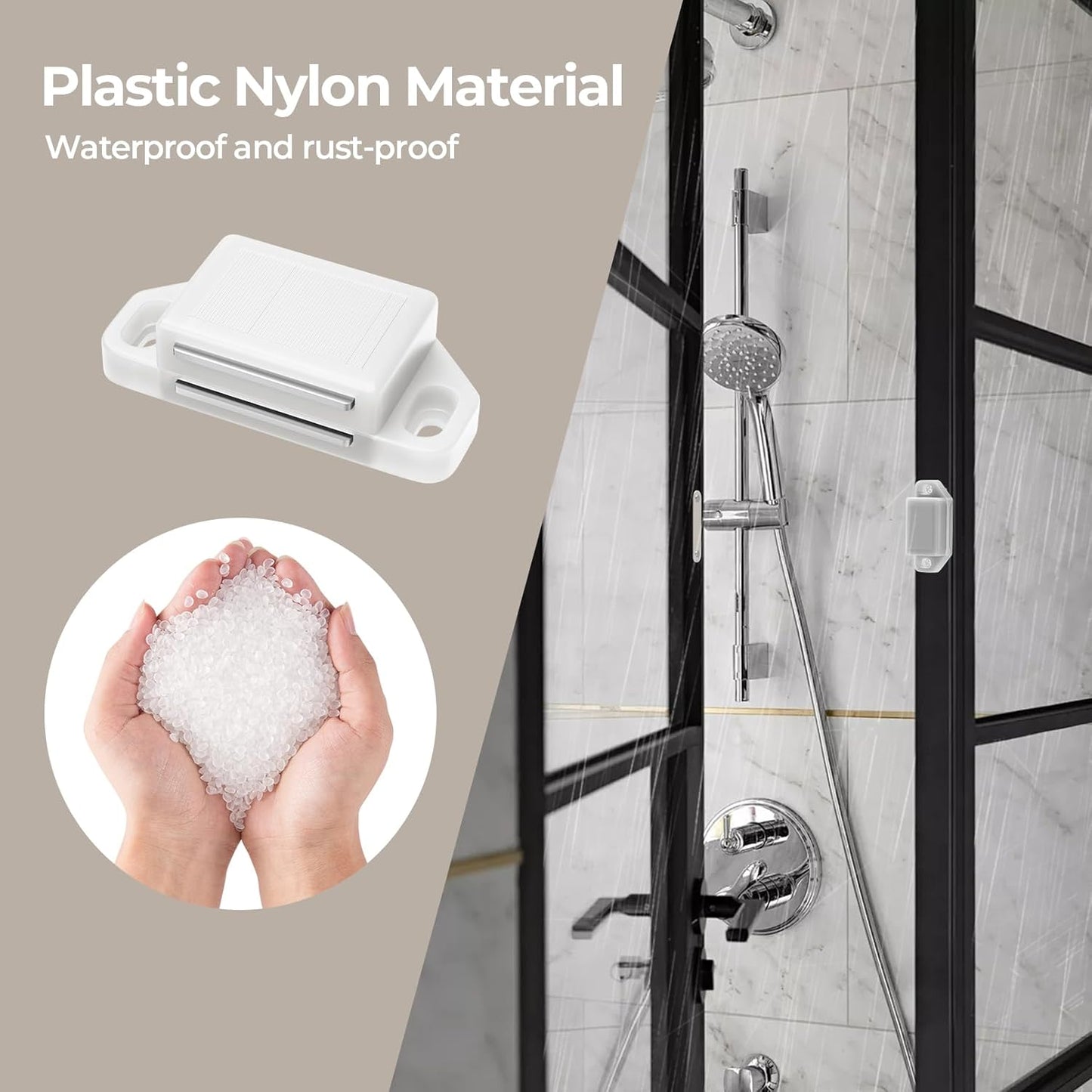 Cabinet Magnetic Catch Door Latch 30LB for Kitchen Drawer Magnets to Stay Closed Magnetic Catch Closet for Drawer（White 24 Pack）