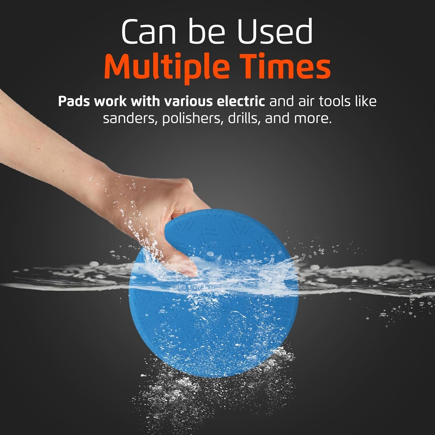 Venzo 5 Inch Buffing Polishing Pads, 5 Pcs 5.5" inch Front Side for 125mm Backing Plate, Buffing Polishing Kit, Cutting, Polishing & Waxing Pads for Car Buffer & Polisher