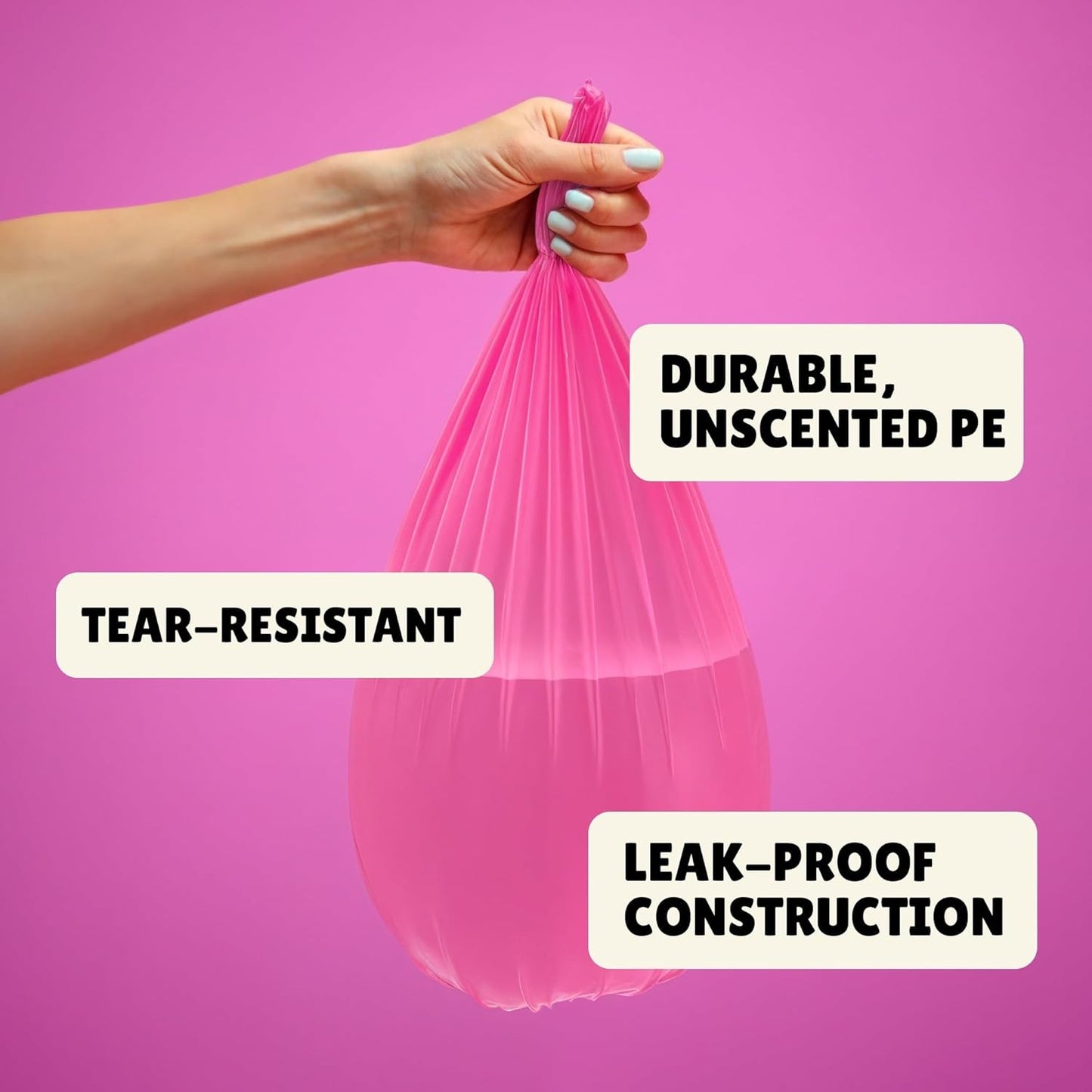 Forid Small Trash Bags for Bathroom - 2.6 Gallon Garbage Bags Unscented,Extra Thick Strong Wastebasket Can Liners for Home Office Bedroom,150 Bags Multi Colored