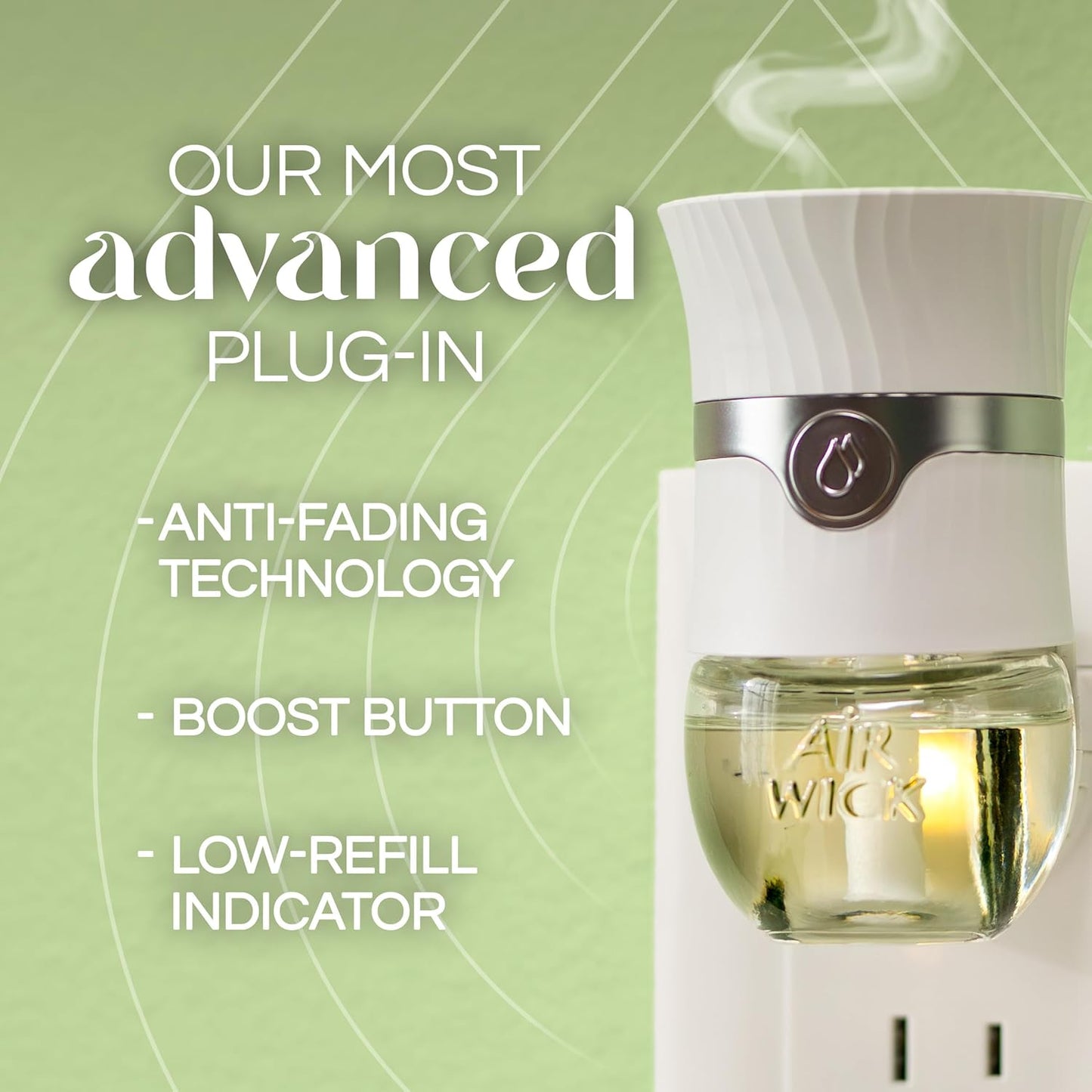 Air Wick Plug in Scented Oil Refill, 10ct, Fresh Linen, Air Freshener, Essential Oils, Eco Friendly Pack