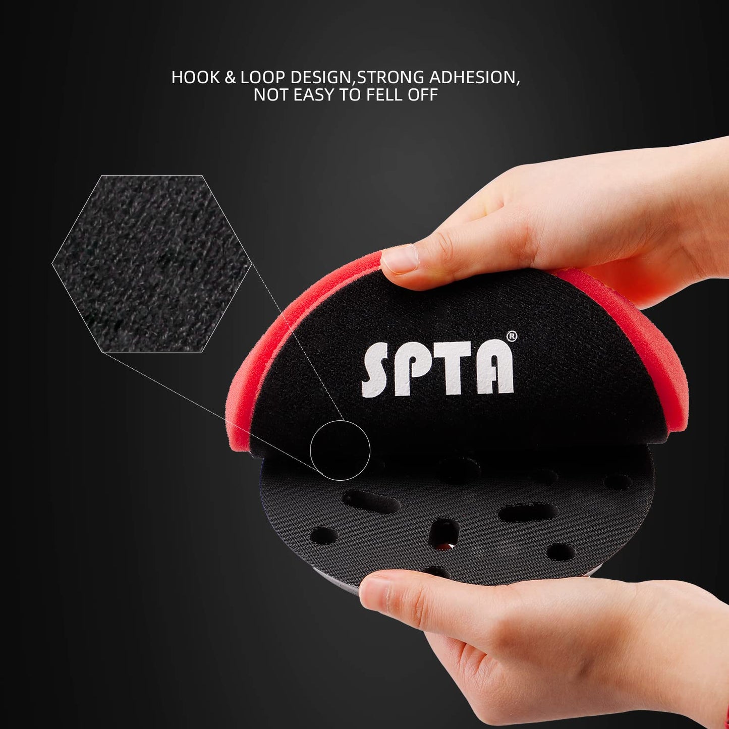 Red Finish Polish Pad, 3Pcs 5 Inch Buffing Polishing Pads for 125mm Backing Plate Compound Buffing Sponge for Car Buffer Polisher Compounding, Polishing and Waxing