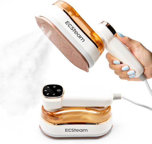 Garment Steamer for Clothes, 2-in-1 Portable Handheld Wrinkle Remover & Steam Iron, 1200W Fast Heat-Up, Compact Travel-Friendly Design, 180ml Tank, Ceramic Soleplate, Rotating Handle