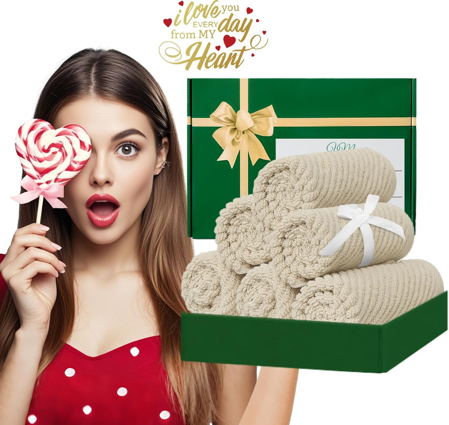 Cotton Washcloths - 6PC 13"x13" | Quick Dry | Soft | Light Weight | Absorbent | Hotel Quality, Luxury Wash Cloths for Body, Hand Towels for Bathroom & Showering, Towel Gift Set, Beige | Tan