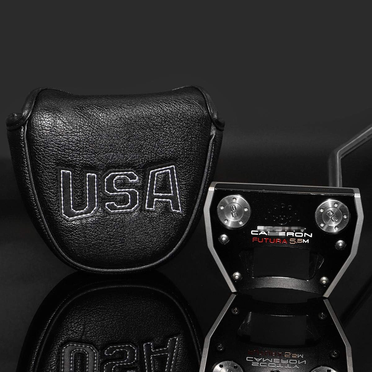 Golf Putter Cover, Putter Headcovers Golf Club Head Covers Putter Headcover for Blade Leather Golf Mallet Putter Head Covers with Magnetic for All Brands USA Style