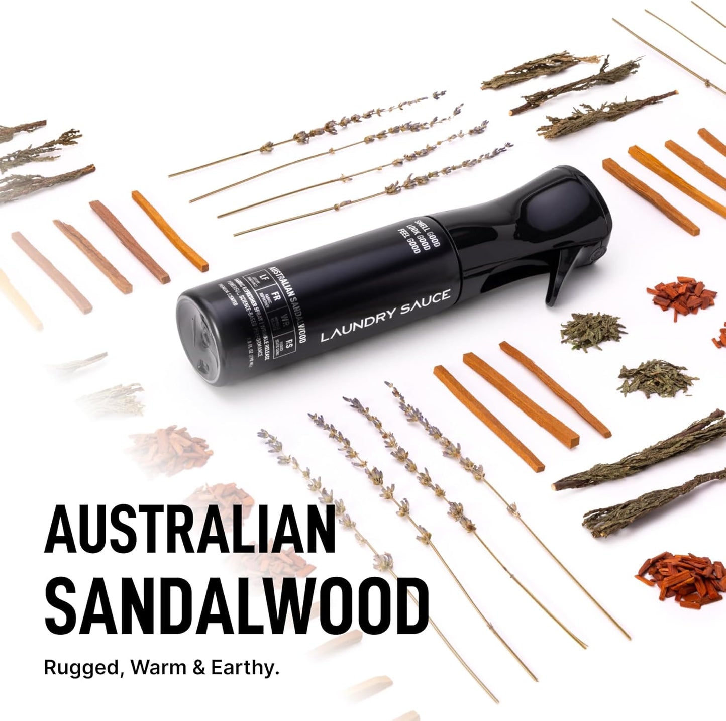 Laundry Sauce Fabric Refresher Spray Australian Sandalwood, Odor-Fighting Fabric Refresher, Fragrance and Laundry Scent, 9.8 fl oz