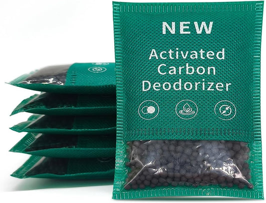 6 Pack New Type Activated Charcoal Odor Absorber,Refrigerator Deodorizer,Trash Can Deodorizer,Odor Eliminator for Home,Pet,Car,60g/Pack