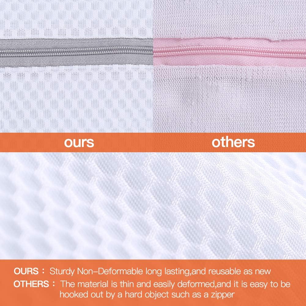 Kimmama Laundry Bags Mesh Wash Bag, Lingerie Bags for Washing Delicates, Net Washer Sack with Zipper, Dryer Pouch for Cleaning and Drying Cloths, Garment, Sweater, Bra, Pant, Toys, Bed Sheet, Blanket