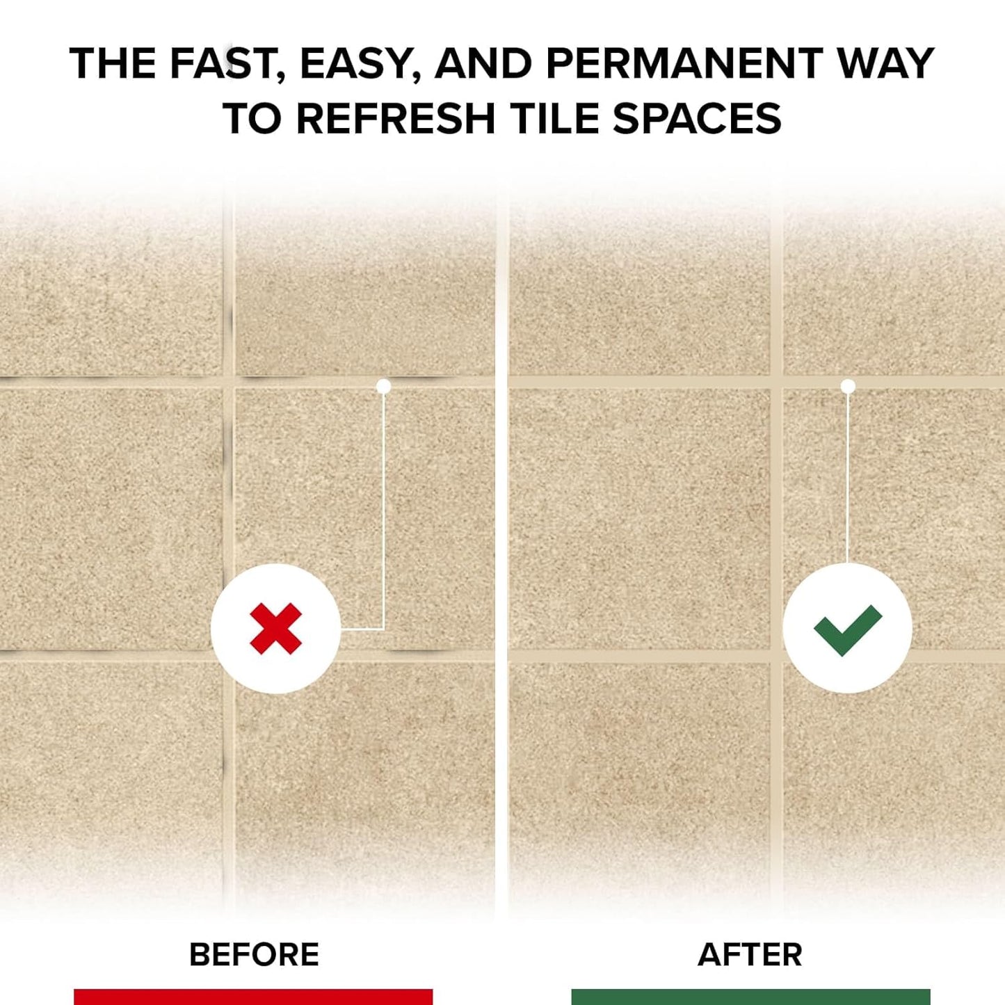 X-Protector Water Based Grout Marker - 2 PCS with 8 Tips, Cream