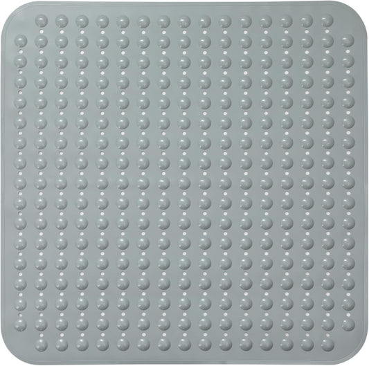 ENKOSI Extra Large Square Non Slip Shower Mat - 31 x 31-inch XL Bathroom Shower Mat - Square Shower Matts for Shower Stall Floors | Secure Suction Cups and Drain Holes (31x31 Mint Green)