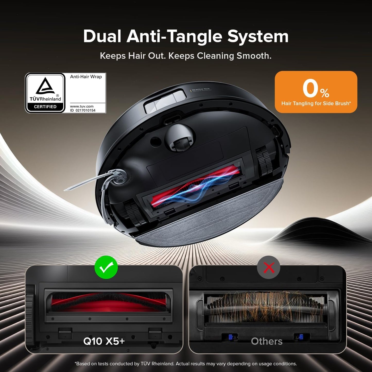 roborock Q10 X5+ Robot Vacuum and Mop, Self-Emptying, Hands-Free Cleaning for up to 7 Weeks, 10,000Pa Suction, Obstacle Avoidance, LiDAR Navigation, No-Go Zones, Black