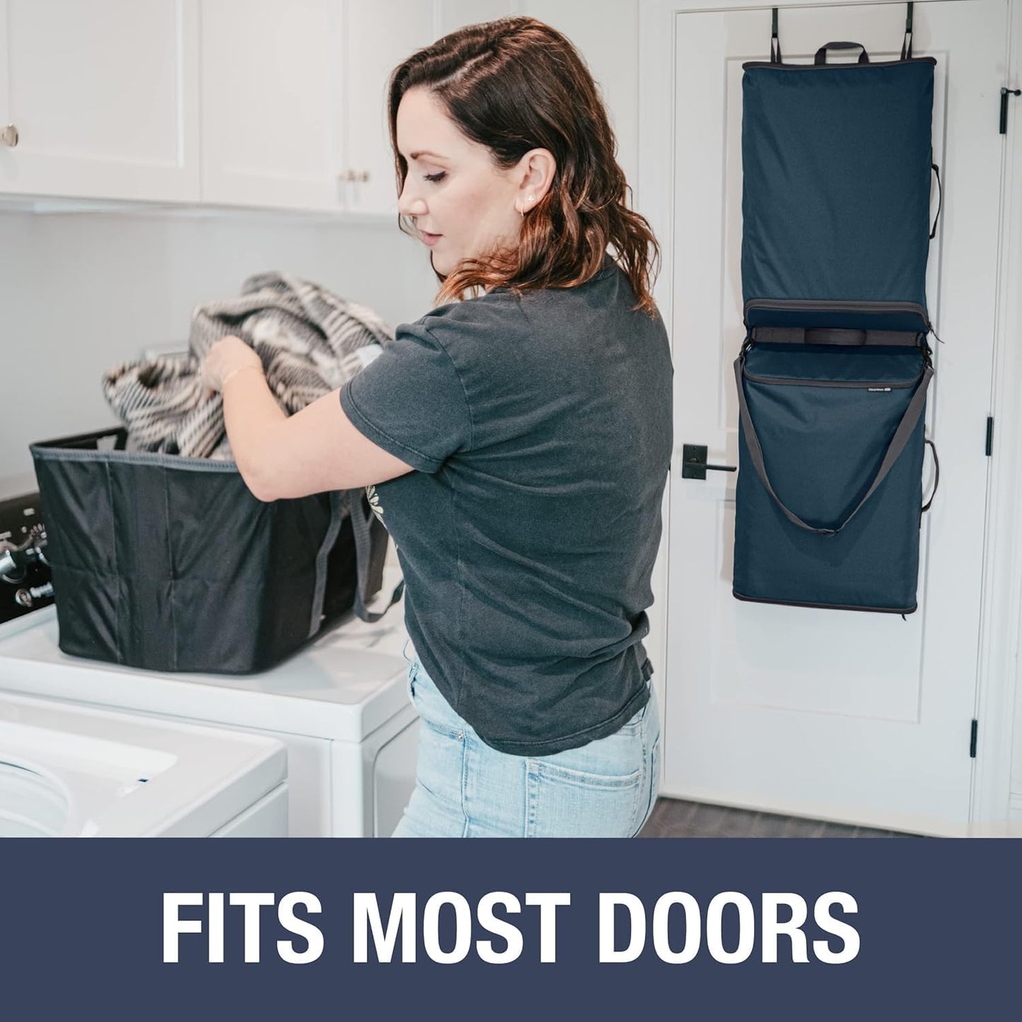 CleverMade Convertible Laundry Hamper Bag - Shadow Gray Stone holds 43L / 40 lbs 2 Compartments - Storage with Handles for Home Organization