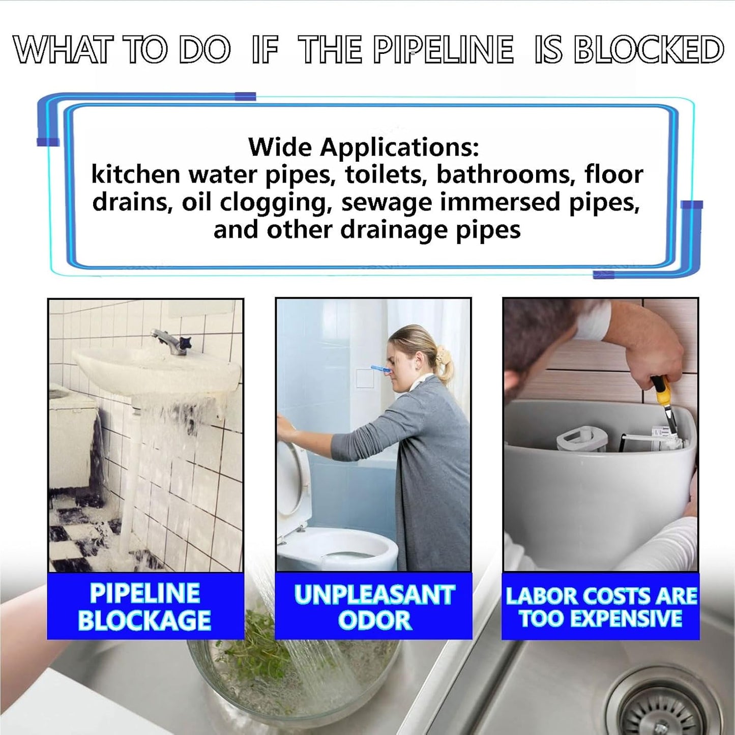 Wild Tornado Sink Drain Cleaner, Powerful Sink and Drain Cleaner Powder for Kitchen and Bathroom