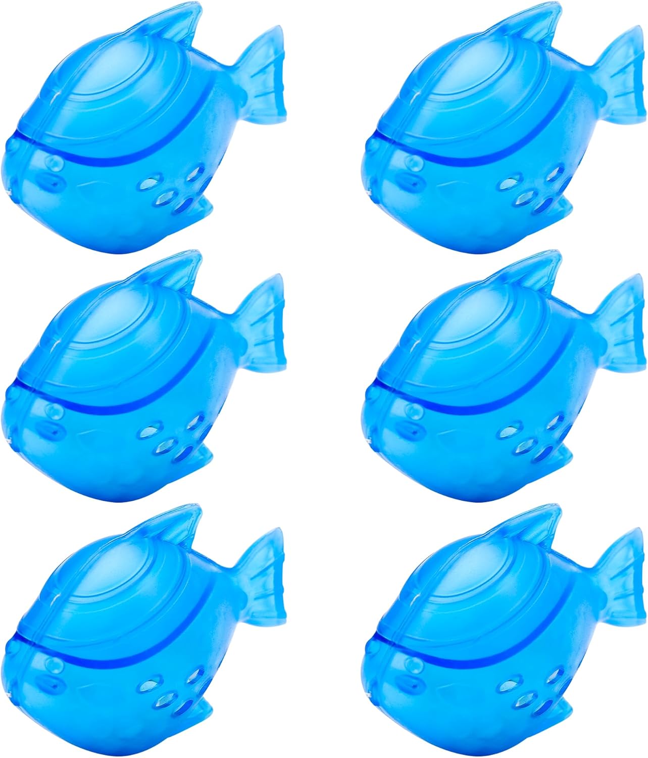 Funmit 6 Pack Universal Humidifier Cleaner Fish Compatible with Almost All Humidifiers and Fish Tanks, Purifies Water, Prevents Hard Water Build-Up, Reduces Scale, Blue