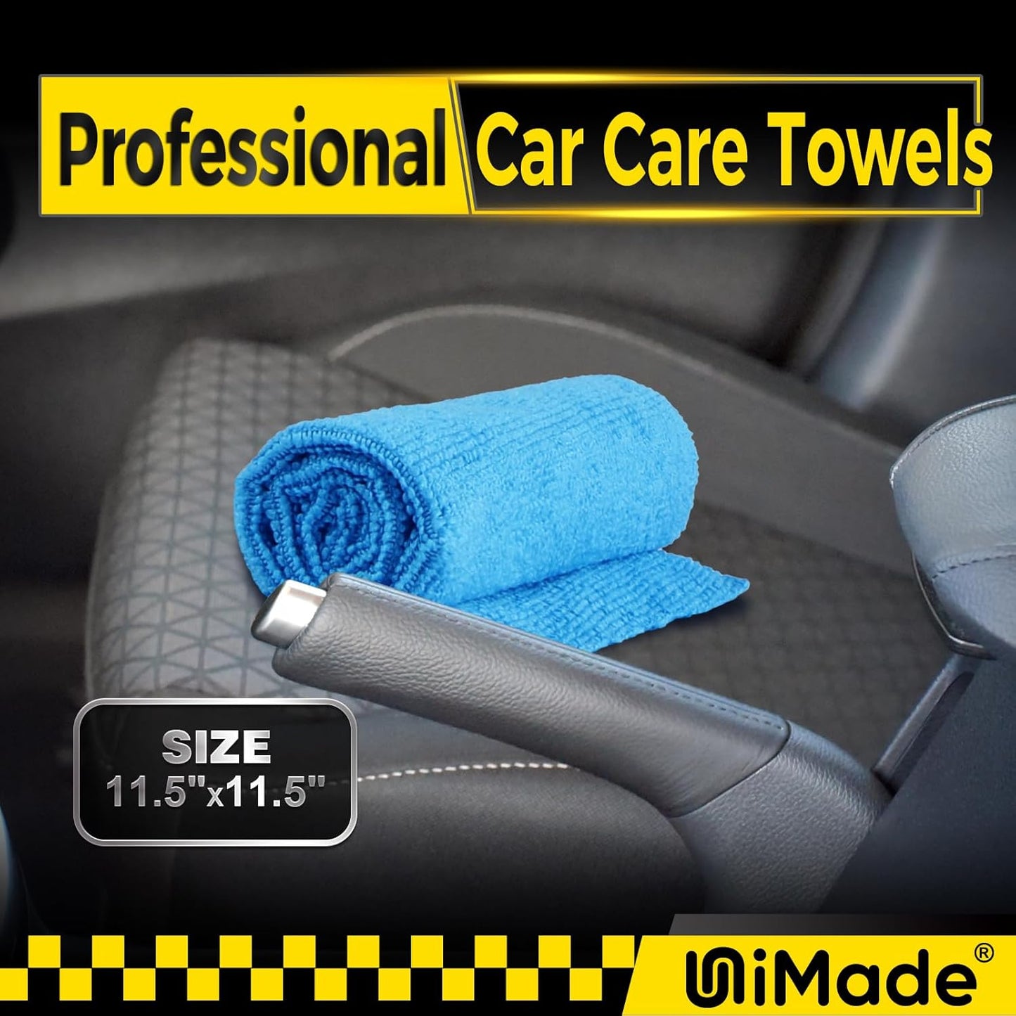Shop Towels, 100 Pack Commercial Grade Work Rags Microfiber Towels for Cars Cleaning Rags Bulk Detailing Cloth for Automotive Bar Mechanic Restaurant Garage Housekeeping, 11.5"x 11.5", Blue
