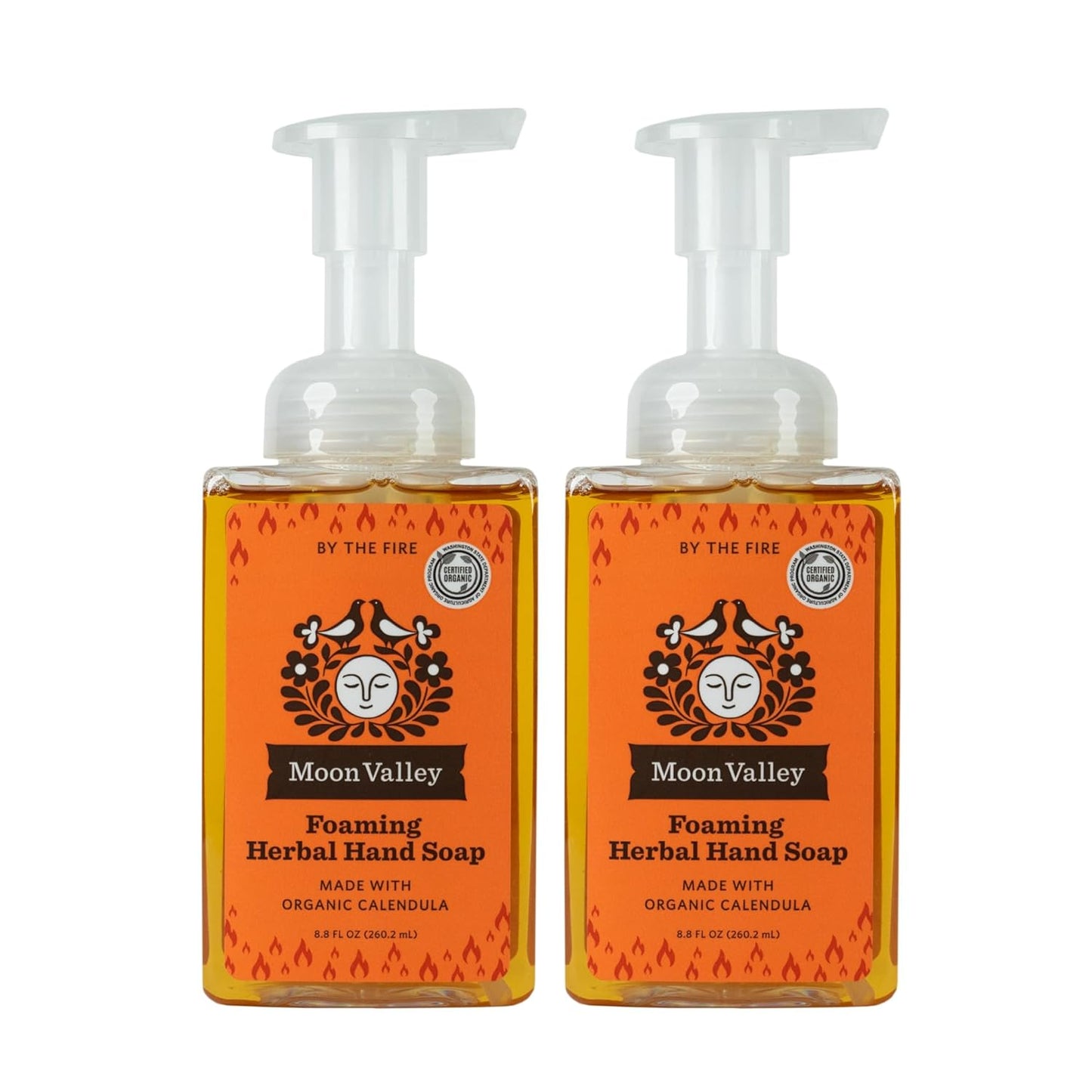 Moon Valley Herbal Foaming Hand Soap, Vegan (By the Fire, Recyclable Bottle)