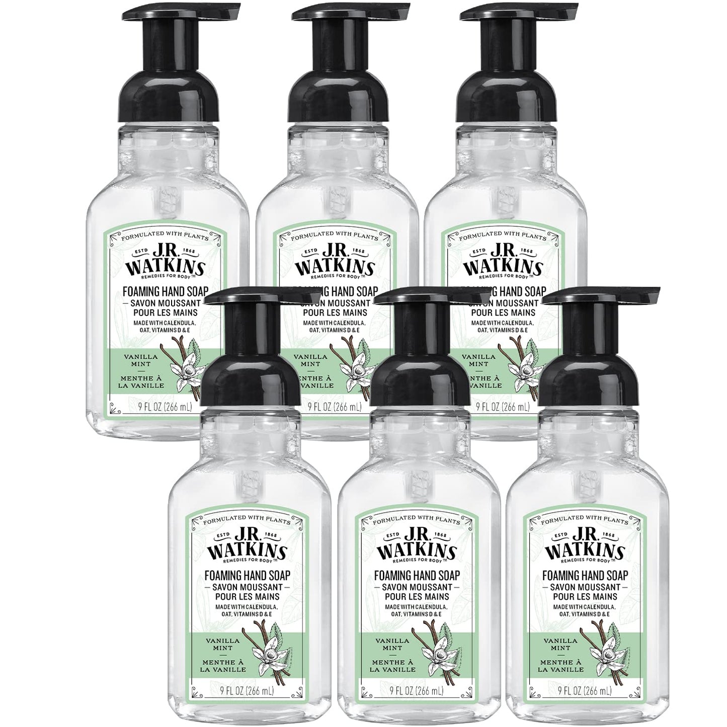 Watkins Hand Soap Vanilla Mint, 9 Fl Oz (Pack Of 6)