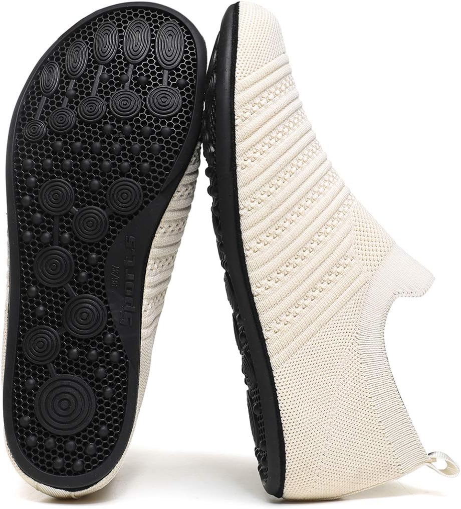 QZKDM Lightweight Slip on Grip Indoor House Slippers Barefoot Non Slip Home Exercise Yoga Shoes for Men Women