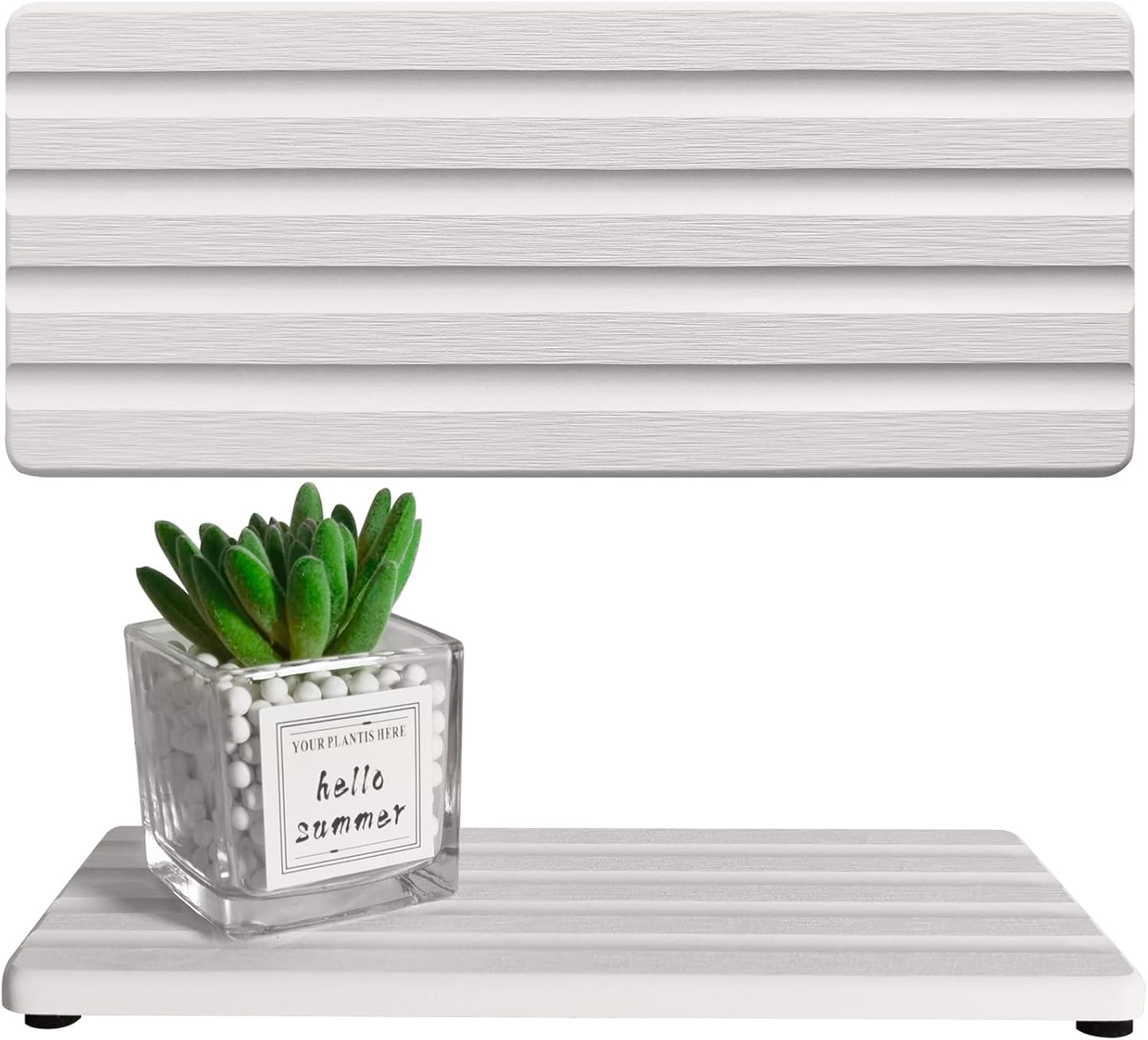 Diatomite Soap Dish, Water Absorbing Stone Tray, Kitchen Sink Organizer, Fast Drying Counter Holder (White, 11" x 4.7"/28 x 12cm)