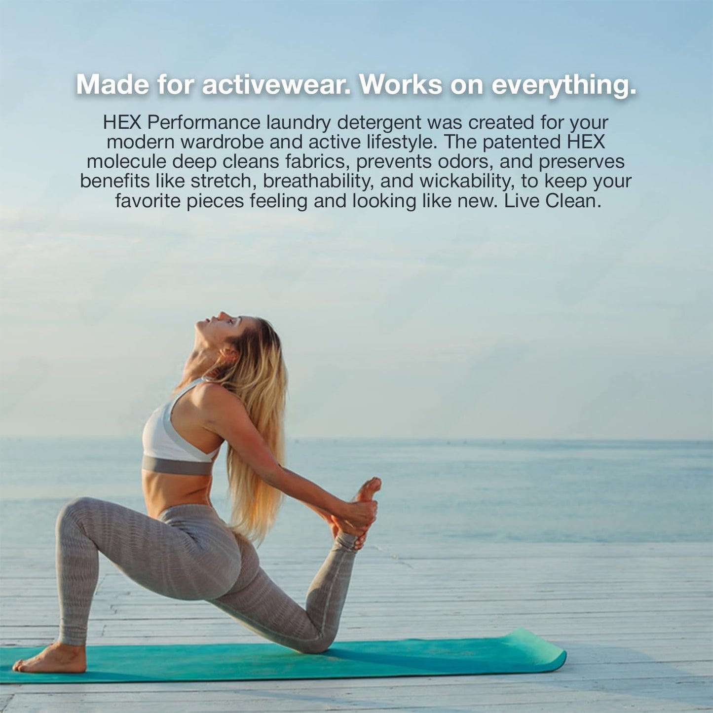 HEX Performance Laundry Detergent, Citrus, 100 Loads (Pack of 2) - Designed for Activewear, Eco-Friendly, Concentrated Formula