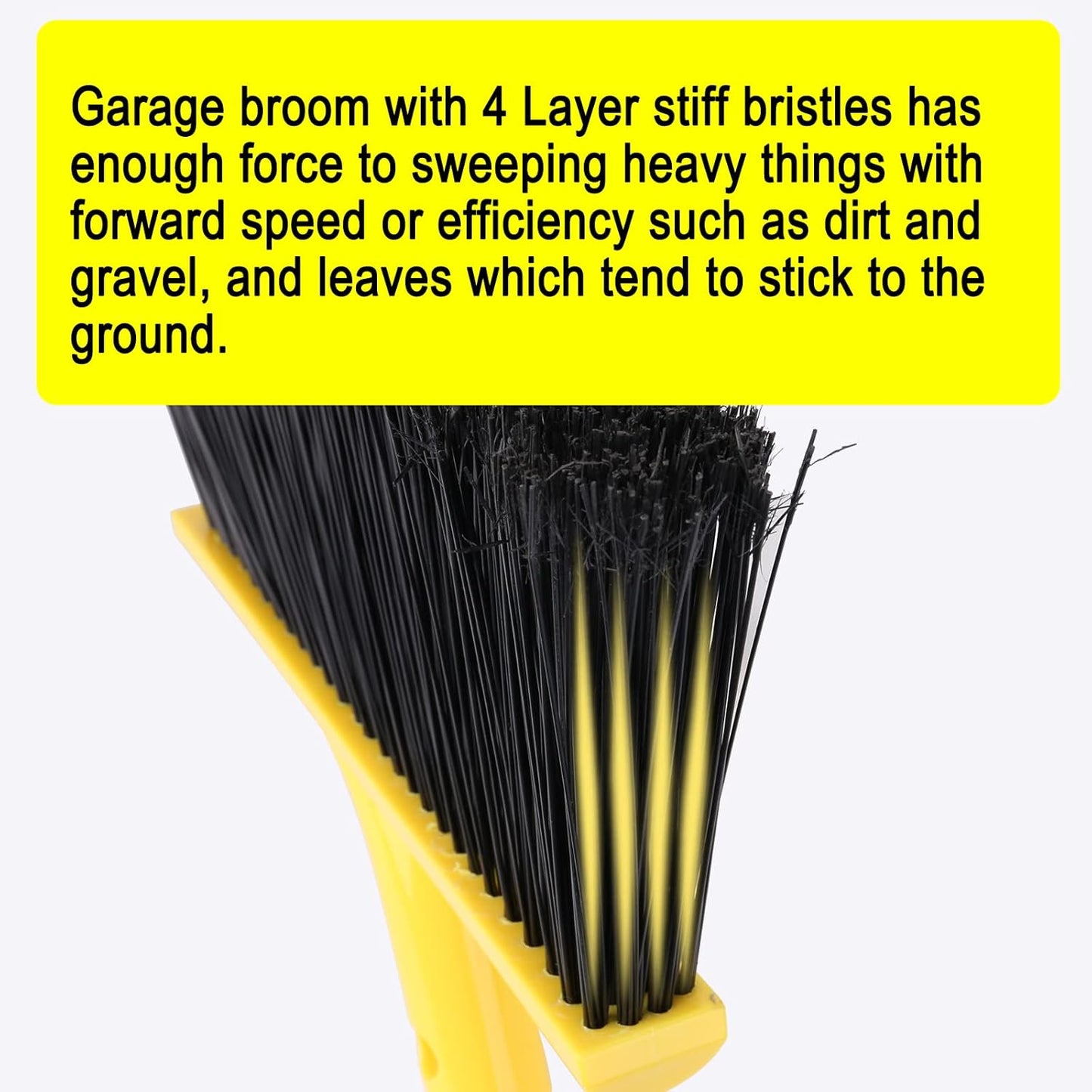 4 Packs Outdoor Broom for Floor Cleaning with 58" Long Handle, Heavy-Duty Commercial Brooms for Sweeping Indoor Outdoor Courtyard Restaurant Garage Patio Decks Mall Market Kitchen Office Lobby Shop
