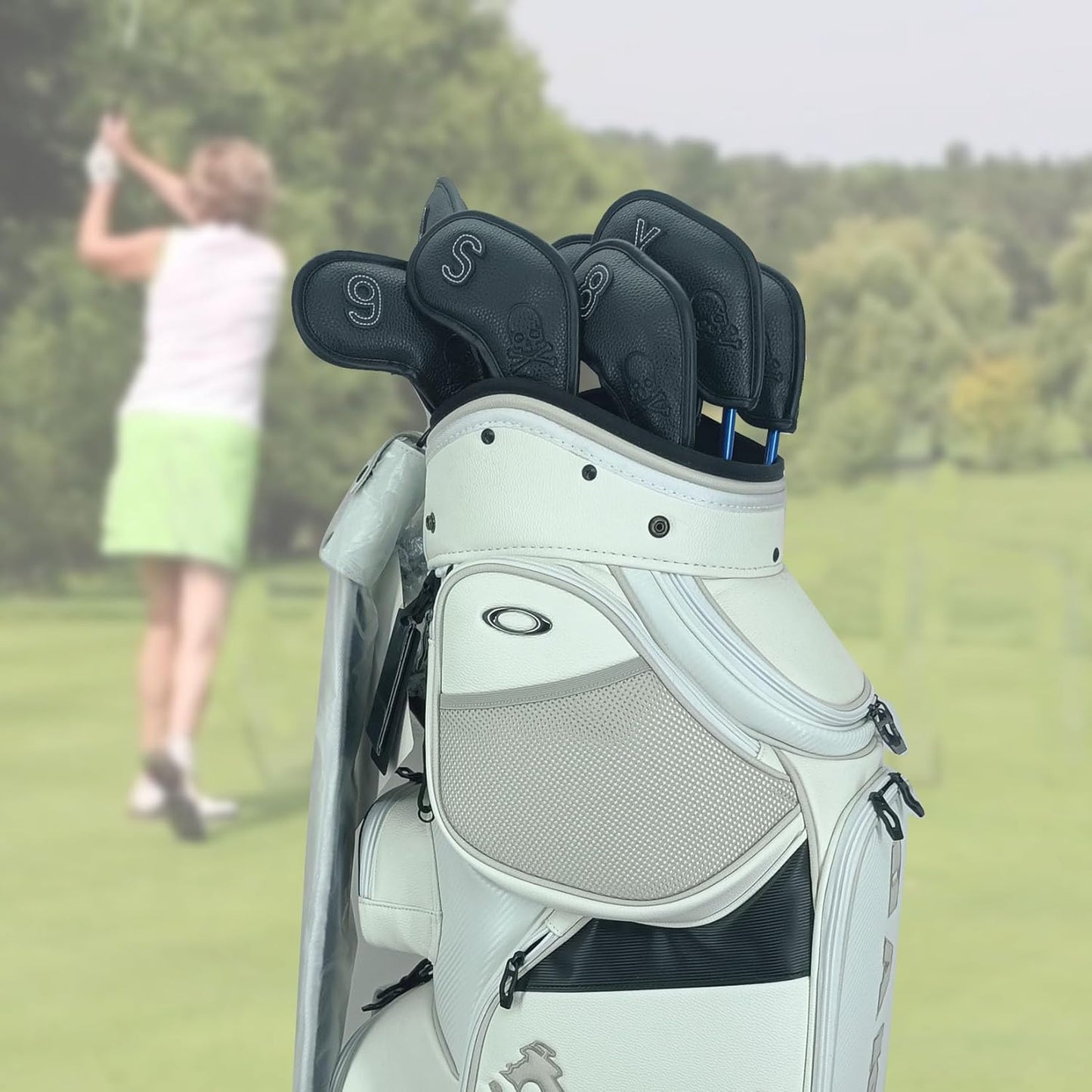 Premium Magnetic Leather Iron and Wedge Golf Club Head Covers