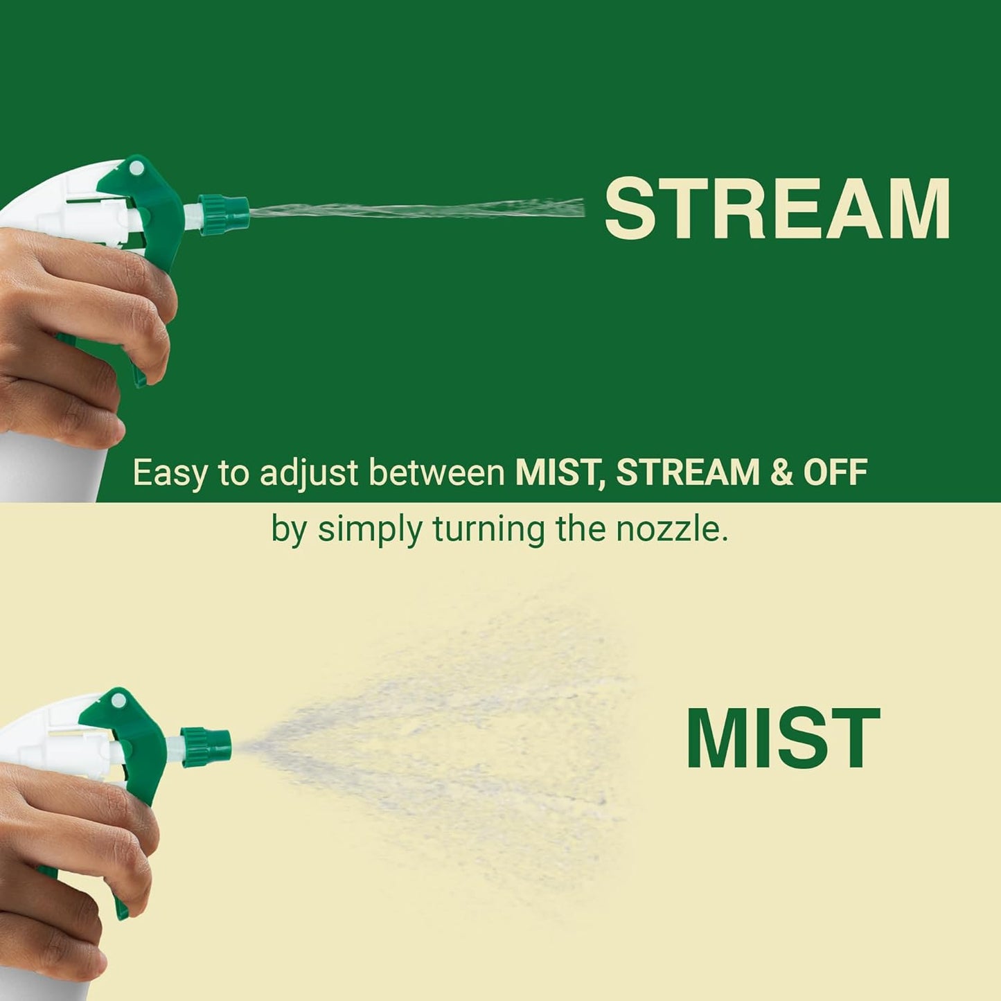 Heluva Green Spray Bottle Nozzle Replacement, Bottle Tops Only - Sprayer Nozzle Triggers for Heavy Duty, Commercial, Home Cleaning Solutions - Fits 8,16,24,32 oz Plastic & Glass Bottles, Green 24 pack