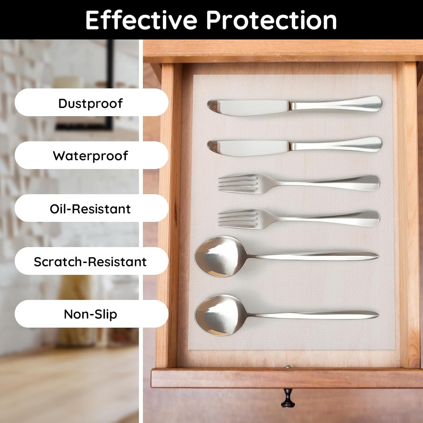 Shelf Liners for Cabinets, 23.6"W x 118"L x 0.03"T, Kitchen Drawer Liners, Non-Adhesive & Non Slip for Home and Kitchen Shelf, Drawer, Cabinet, Refrigerator, Dresser, Cupboard, RV (Polka Dot)