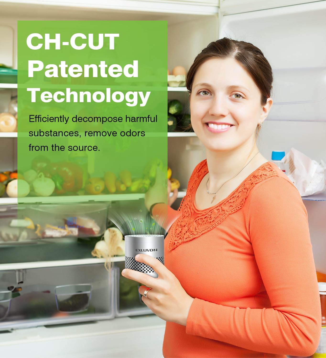 Fridge Deodorizer, Lasts for 10 Years Refrigerator Deodorizer Odor Eliminator,Travel Size Air Purifiers, More Effective Than Baking Soda Bamboo Charcoal Air Purifying Bag, Silver