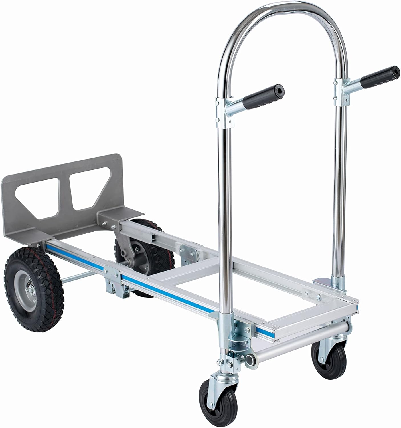 2 in 1 Aluminum Hand Truck Dolly 770lbs Weight Capacity Convertible Hand Truck Utility Cart (2 in 1)