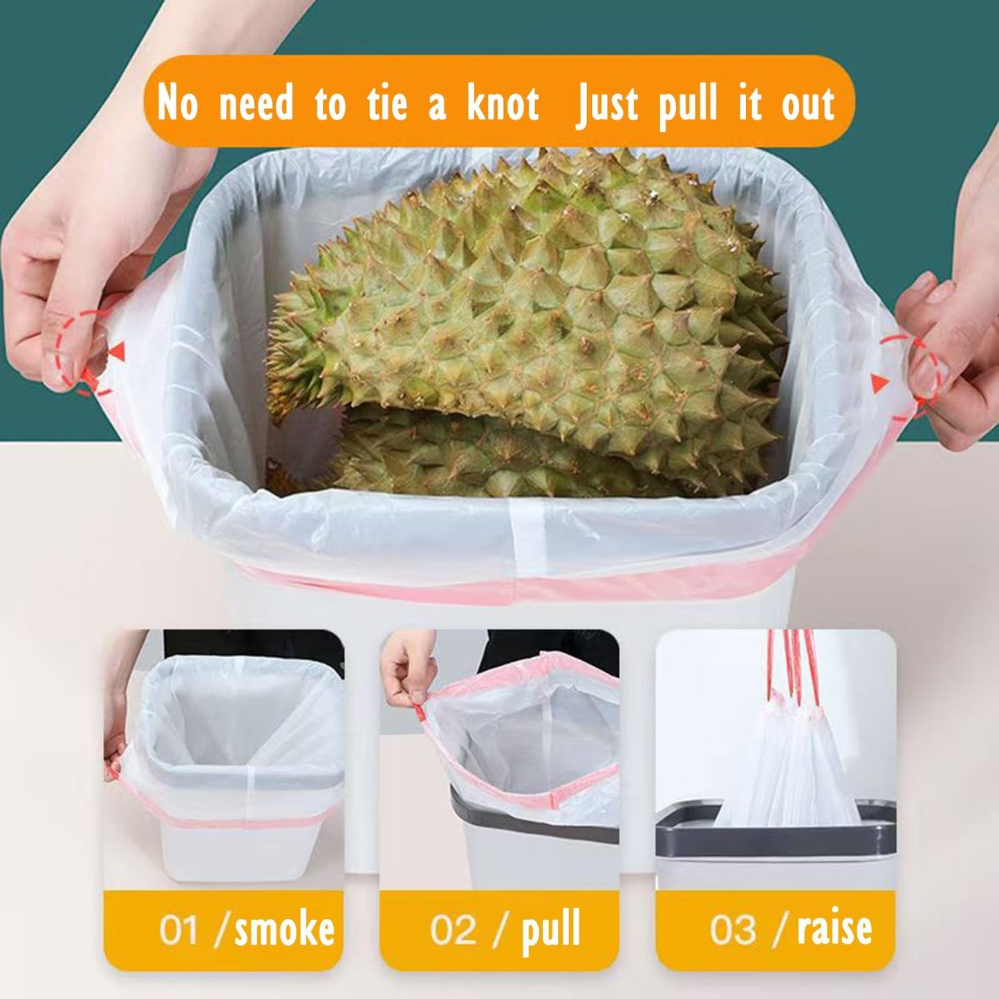 Ultra Thick Heavy Duty Plastic 16-18 Gallon Drawstring Trash Bags White Leak Proof Large Garbage Bags for Tall Kitchen Home Office Outdoor (18 Gallon Drawstring Trash Bags)