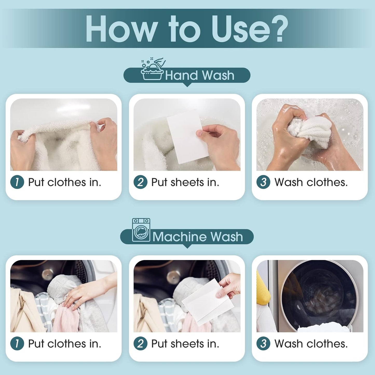 Poesie Laundry Detergent Sheet Fresh Linen Scent 320 Sheets Travel Laundry Kit No waste Portable Washing Sheets Detergent for Machine Wash & Hand Wash