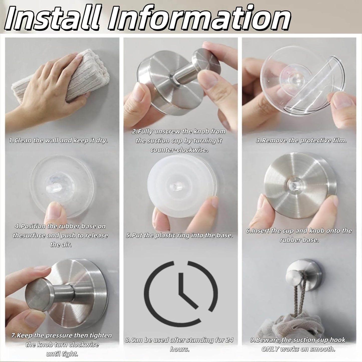 2025 Upgraded Stainless Steel Heavy Duty Suction Cup Hooks for Shower Bathroom Accessories Removable Hook for Glass Window Door Wall Hooks for Hanging Towels Robes Wreaths (Pack of 2, Gold)