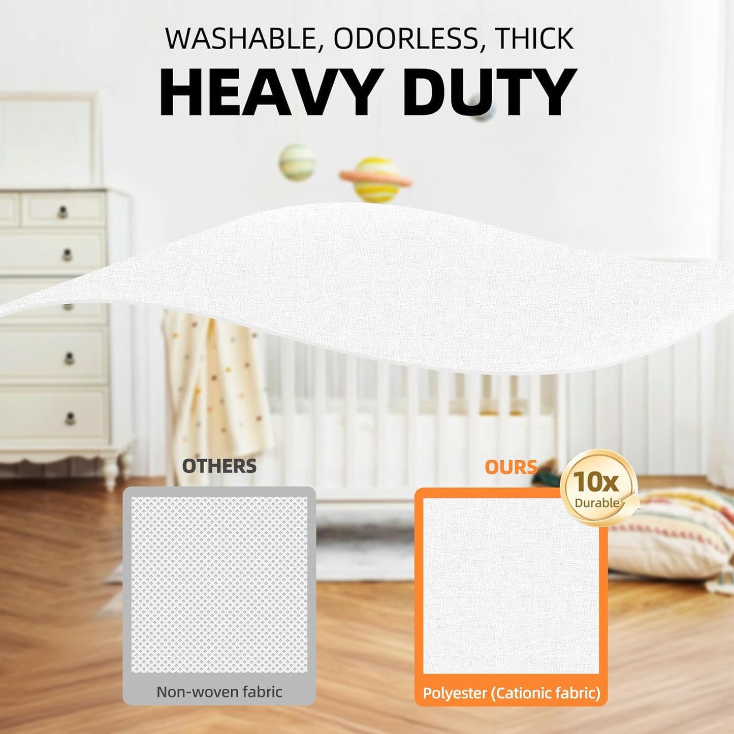 Criusia Drawer Organizer - 6 Set Clothes Organizer for Closet & Bedroom - 90 Cells Bins for Sock, Underwear, Bra, Baby Clothes - Washable & 10xDurable than Non-Woven Fabric (White)