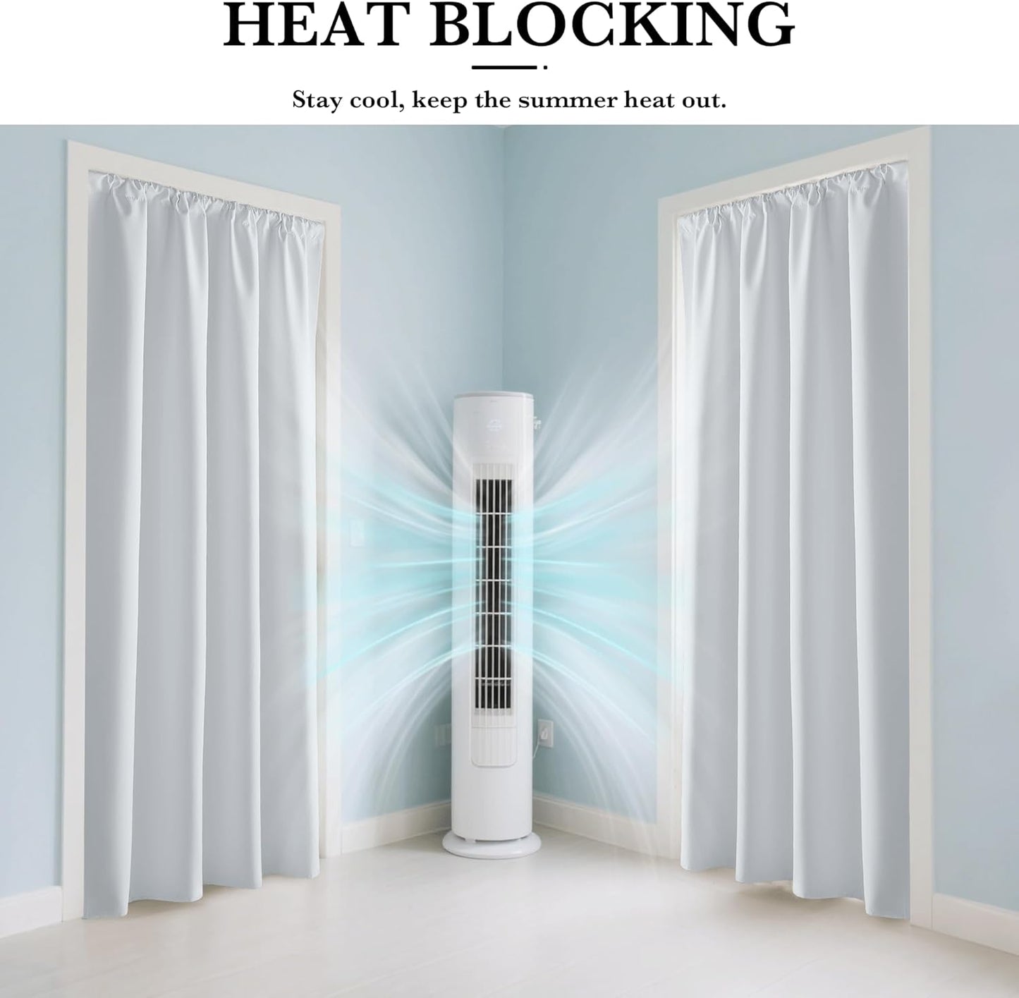 RYB HOME White Short Blackout for Small Window 45 inches Length, Thermal Insulated 100% Blackout Noise Reducing Window Shades for Bedroom Office, 29 inches Wide by 45 inches Long