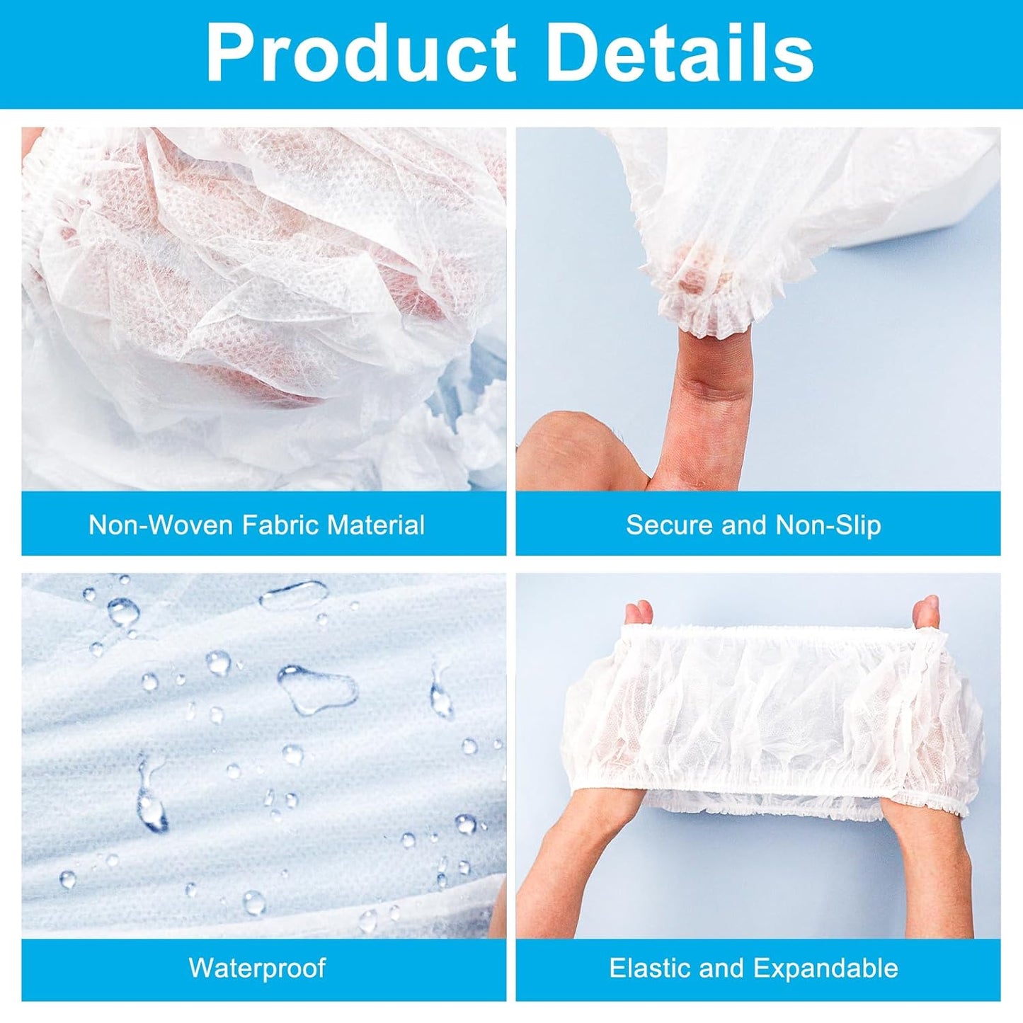 50 Pack Disposable Toilet Seat Cover Waterproof Non-Woven Fabric, Disposable Toilet Seat Covers for Travel, Disposable Seat Covers for Outing Hotel Hospital Public Toilet (Individual Package)