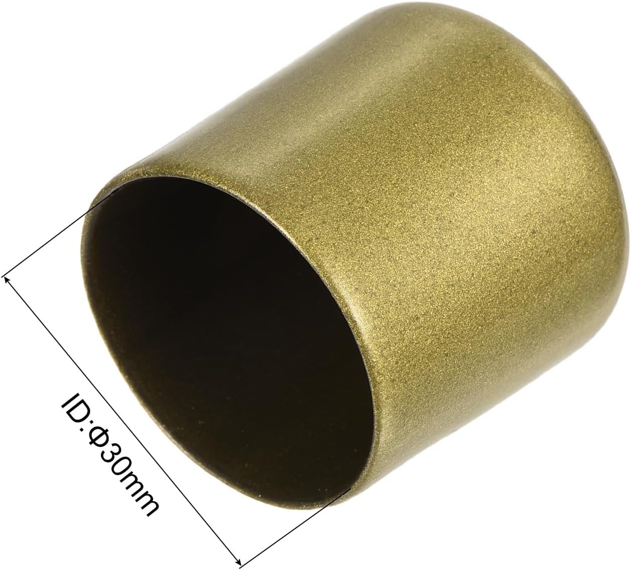 uxcell 20pcs Rubber End Caps 30mm ID Vinyl Round Tube Bolt Cap Cover Thread Protectors Gold