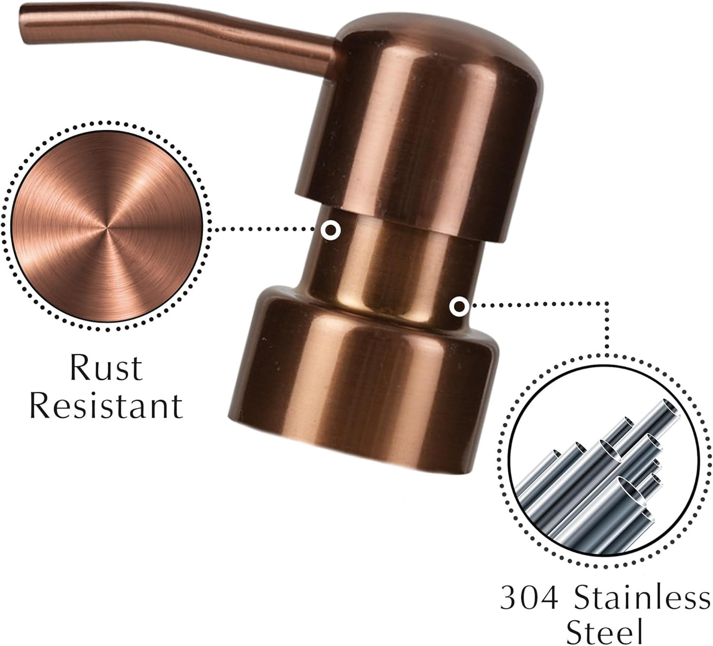 Emerson Essentials Soap Dispenser, Dish Soap Dispenser, Soap Bottle Bathroom Set, Stainless Steel Farmhouse, Kitchen Soap Dispenser Set - Glass Soap Dispenser with Pump and Labels, 16 Oz, 2 Pack