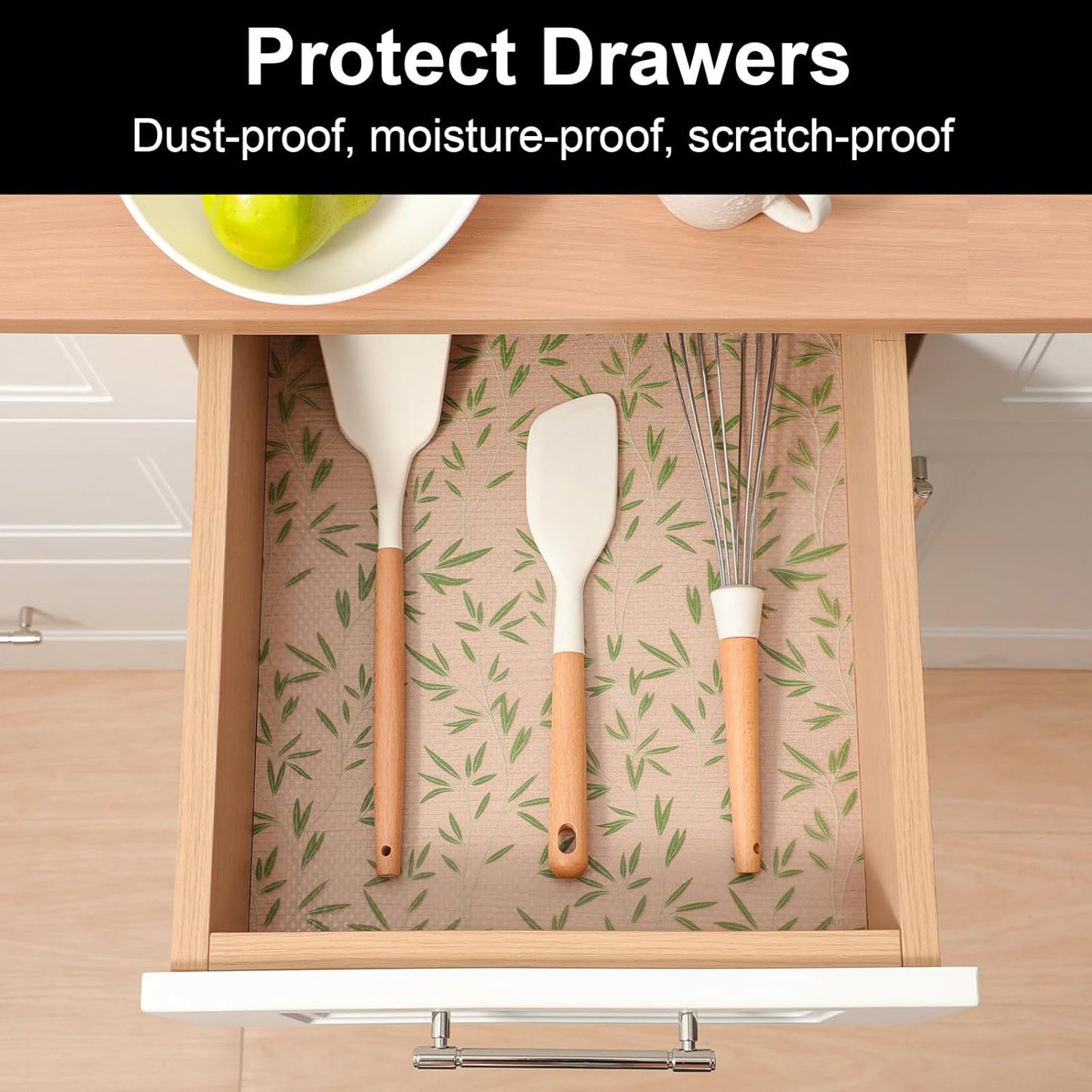 CooyesFridge Liners Shelf Liner for Kitchen Cabinets Refrigerator Liners Waterproof & Oil-Proof Kitchen Cupboard Liner Non Adhesive Drawer Mats EVA Material for Shelves