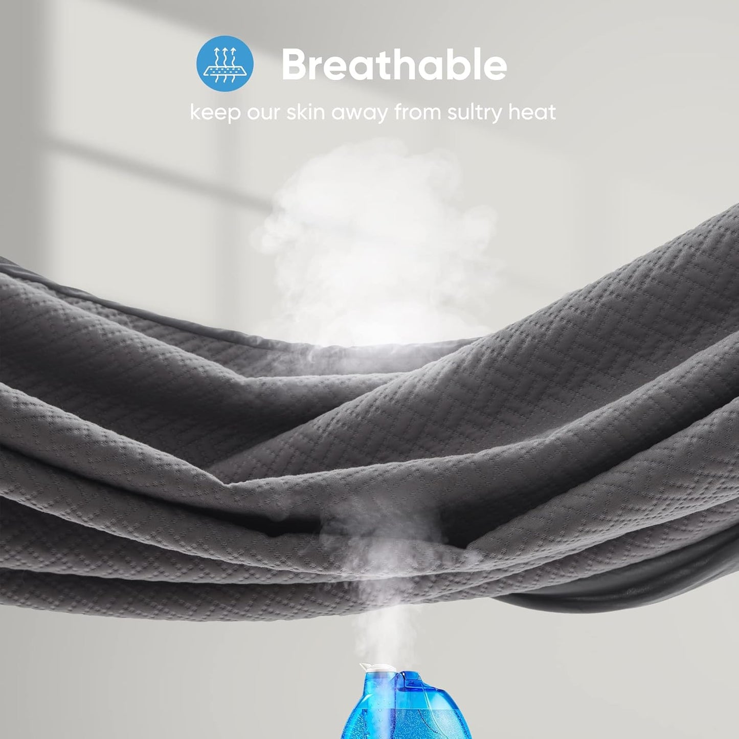 Hanherry 100% Waterproof Mattress Protector Twin XL Size - Grey, Mattress Cover 3D Air Fabric Cooling Mattress Pad Cover Smooth Soft Breathable Noiseless, 8''-21'' Deep Pocket